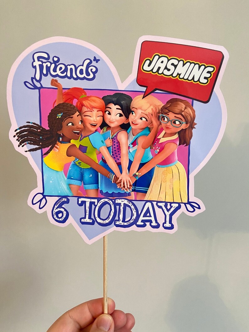 Lego Friends Personalised Birthday Cake Topper Unofficial | Etsy UK