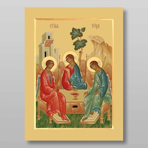 The Holy Trinity download digital file for printing Orthodox icon.