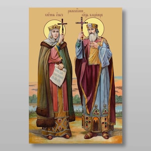 Vladimir and Olga saints download digital file for printing Orthodox icon.