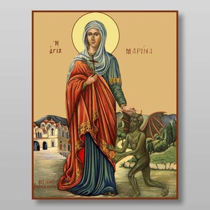 Holy Martyr Marina download digital file for printing Orthodox icon.