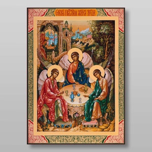 The Holy Trinity download digital file for printing Orthodox icon.