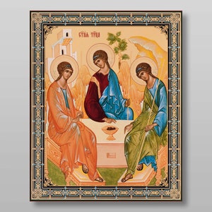 The Holy Trinity download digital file for printing Orthodox icon.