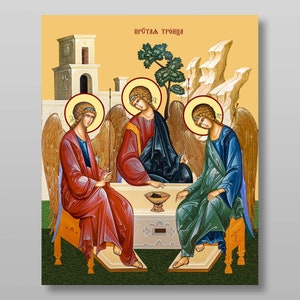 The Holy Trinity download digital file for printing Orthodox icon.
