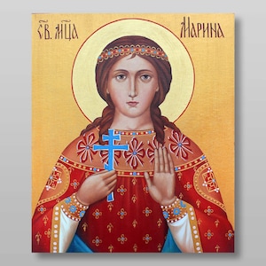 Holy Martyr Marina download digital file for printing Orthodox icon.