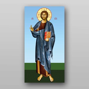 Icon of the Jesus Christ - PRINTABLE DIGITAL DOWNLOAD. Religious Christian Orthodox icon in the temple of Ukraine.