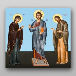 Jesus Christ Deesis - PRINTABLE DIGITAL DOWNLOAD. Religious Christian Orthodox icon in the temple of Ukraine.