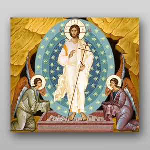 Resurrection of Christ - PRINTABLE DIGITAL DOWNLOAD. Religious Christian Orthodox icon in the temple of Ukraine.