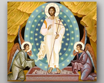 Resurrection of Christ - PRINTABLE DIGITAL DOWNLOAD. Religious Christian Orthodox icon in the temple of Ukraine.
