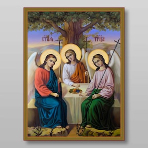 The Holy Trinity download digital file for printing Orthodox icon.