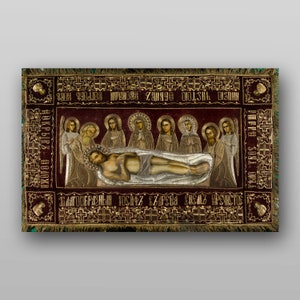 Shroud of Jesus Christ - PRINTABLE DIGITAL DOWNLOAD. Religious Christian Orthodox icon in the temple of Ukraine.