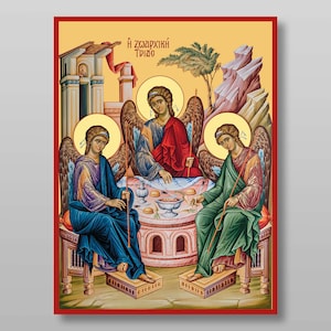The Holy Trinity download digital file for printing Orthodox icon.