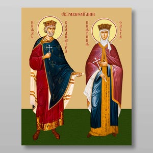 Vladimir and Olga saints download digital file for printing Orthodox icon.
