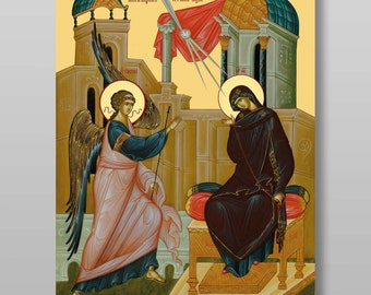 Annunciation download digital file for printing Orthodox icon.