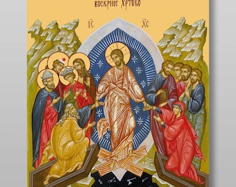 Resurrection of Christ. Harrowing of Hades download digital file for printing Orthodox icon.