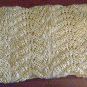 Hand Knitted Baby Blanket, in Caron Simply Soft Acrylic Yarn, Color &quot;Baby Sunshine&quot;