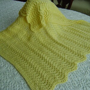 Hand Knitted Baby Blanket in Caron Simply Soft, 100% Acrylic, Machine Washable and Dryable