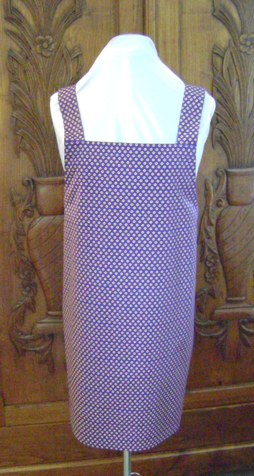 Adult's Cross Body Apron in LSU Purple With Gold Tiger Paw Prints, Size ...