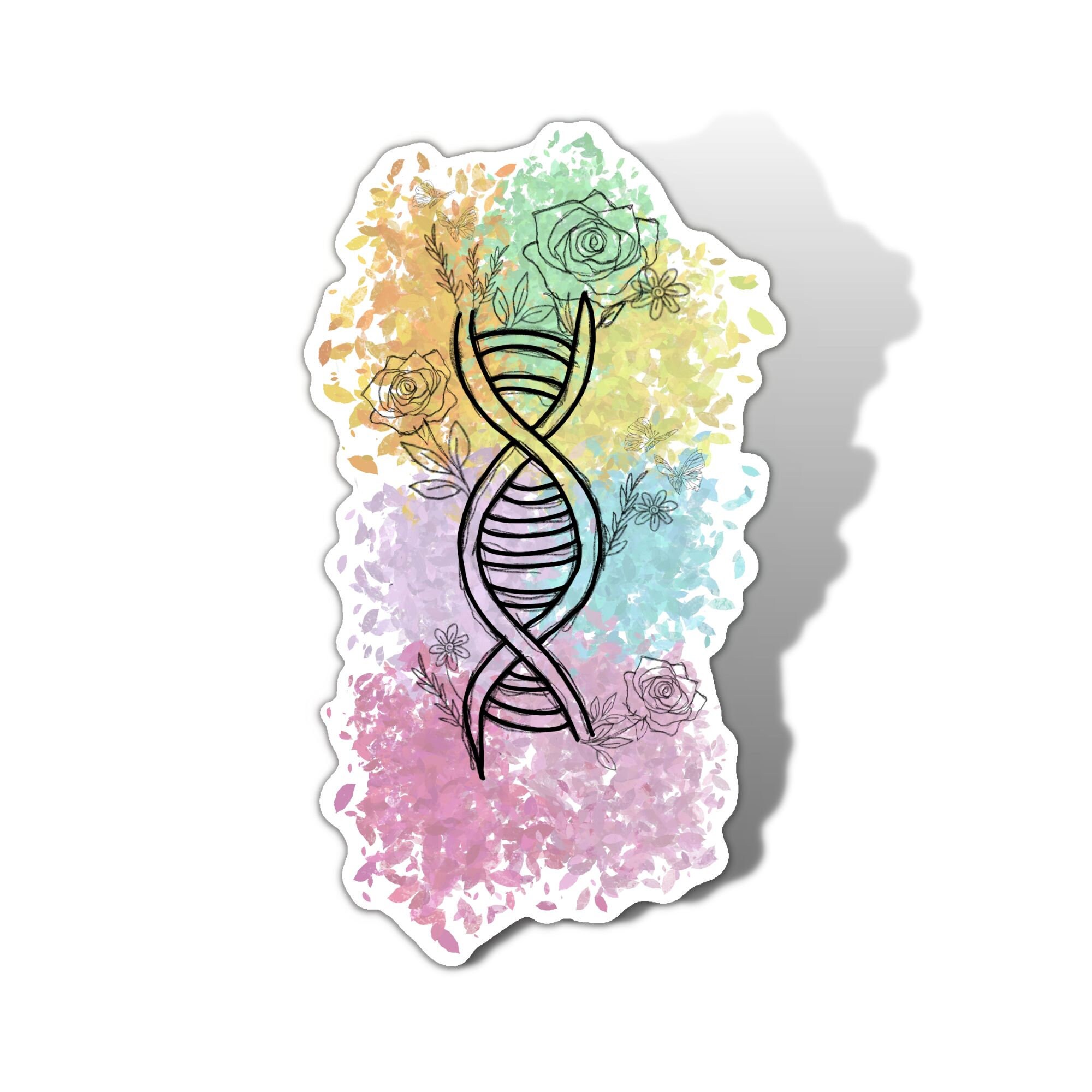 Dna Basic Sticker DNA Sticker, Pastel Color, Artistic, Nursing Sticker, Medical Sticker ...