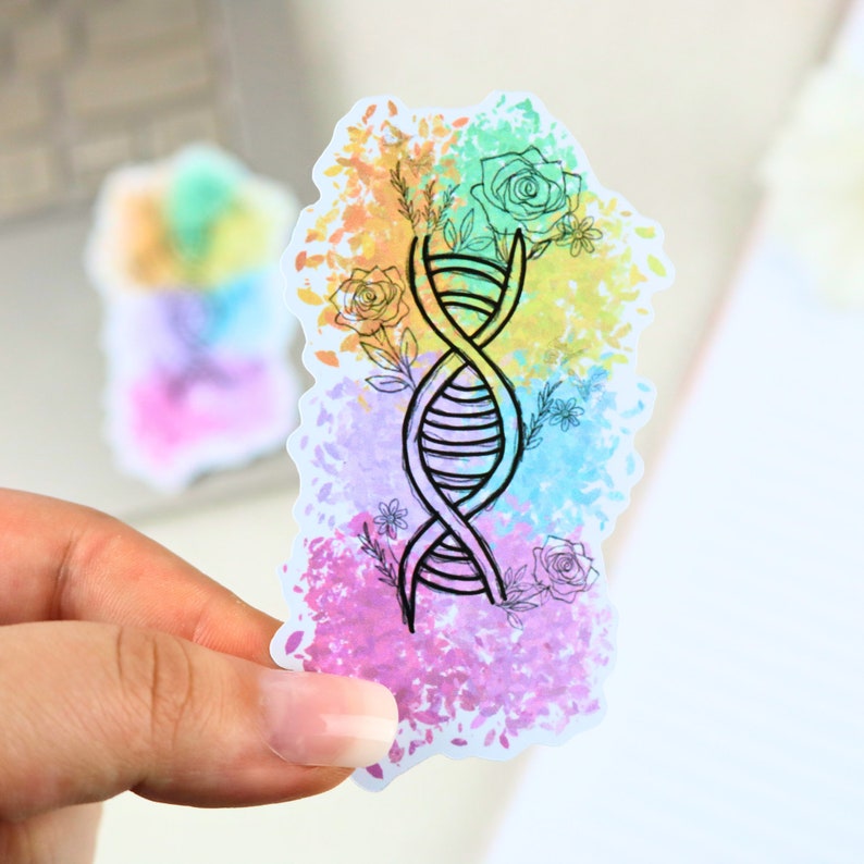 Gene Sticker DNA Sticker, Pastel Color, Artistic, Nursing Sticker, Medical Sticker ...