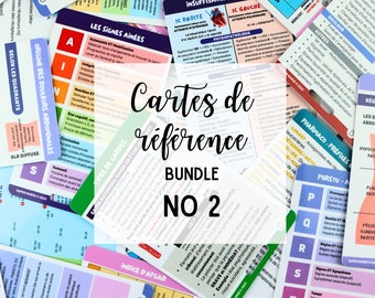 FR Bundle #2  de 18 cartes cartes de référence en soins infirmiers, ensemble carte badge, cartes de poche, cartes de cordon, cadeau