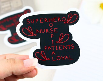 Nurse crossword sticker | nursing sticker, medical sticker, nurse gift, nurse sticker, superhero