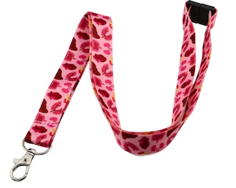 Pink organs lanyard, neck strap, badge holder, keychain cord nursing medical professional health, doctor nurse lanyard