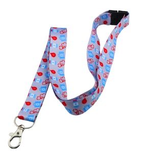 Lavoro di cordino cardiaco, tracolla, porta badge, cordino portachiavi infermieristico medico sanitario professionale, cordino medico infermiere