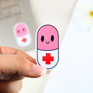 Cute Pill Sticker | nursing sticker, medical sticker, nurse gift, nurse sticker, medicine, cute