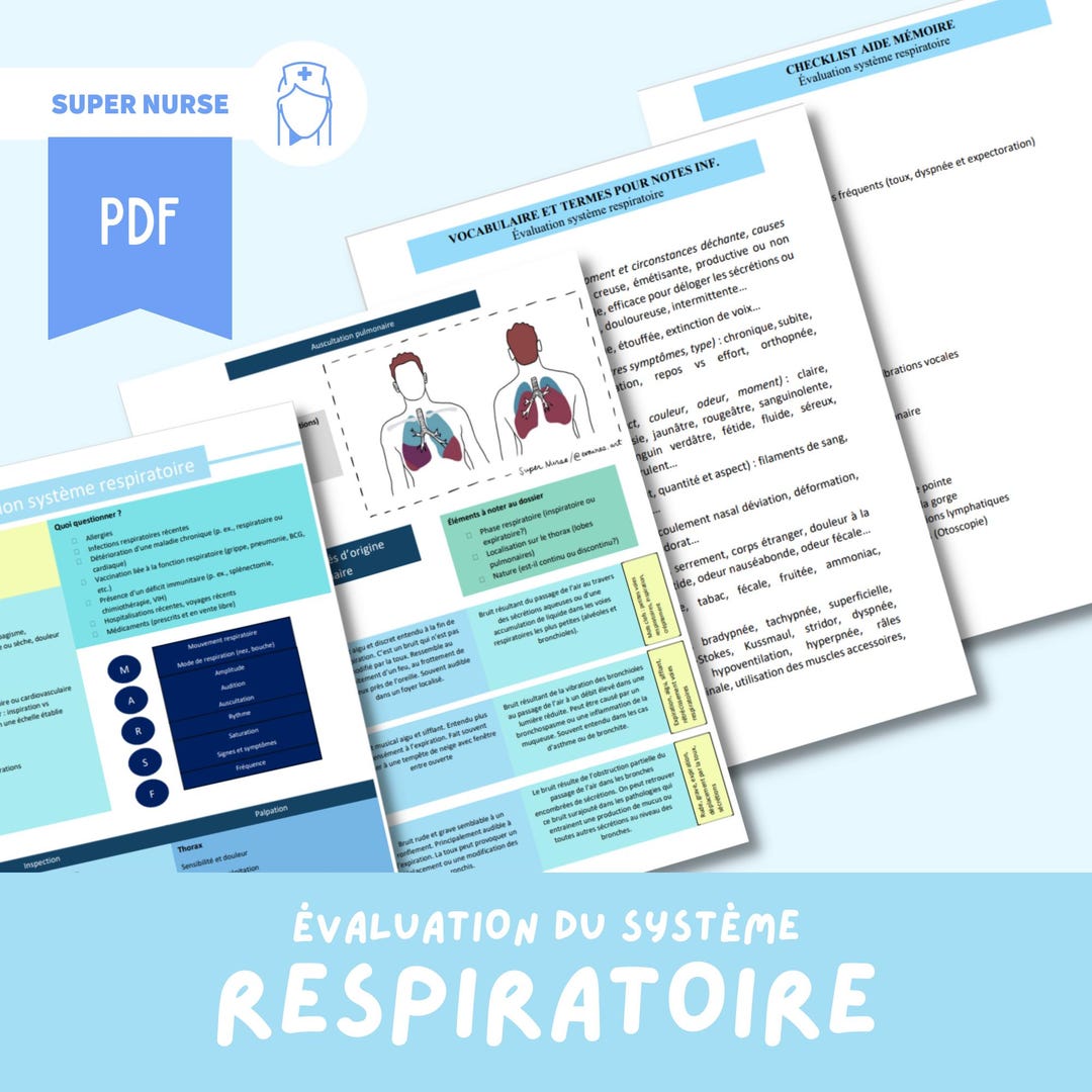 PDF Study Sheet: Assessment of the Respiratory System | Nursing ...