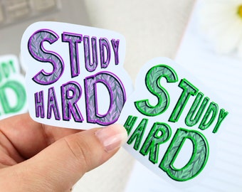 study hard Sticker | student sticker, motivational sticker, study sticker, positive sticker, school sticker,