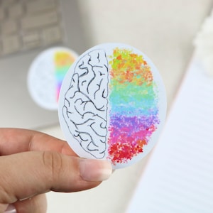 Artistic Brain Sticker | nursing sticker, medical sticker, nurse gift, nurse, medicine, organ