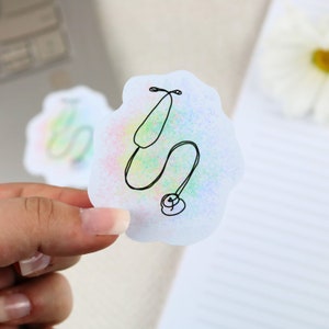 Pastel stethoscope sticker | nursing sticker, medical sticker, nurse gift, nurse sticker, medicine