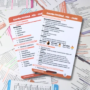 PT Exame físico, msk (cotovelo), cartão de referência de enfermagem, cartão de crachá, cartão de bolso, cartão de cordão, auxiliar de memória