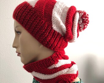 Candy Cane Hat and Cowl