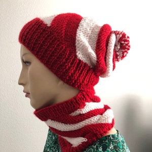 Candy Cane Hat and Cowl