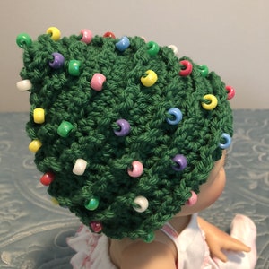 Beaded Christmas Tree Hat