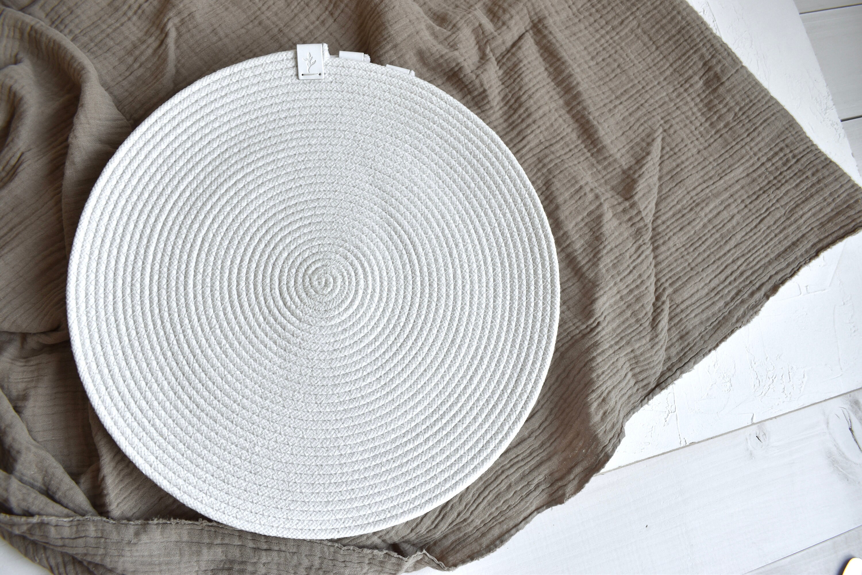 Set of 6 cotton rope placemats ivory colour 12 inch placemat Etsy