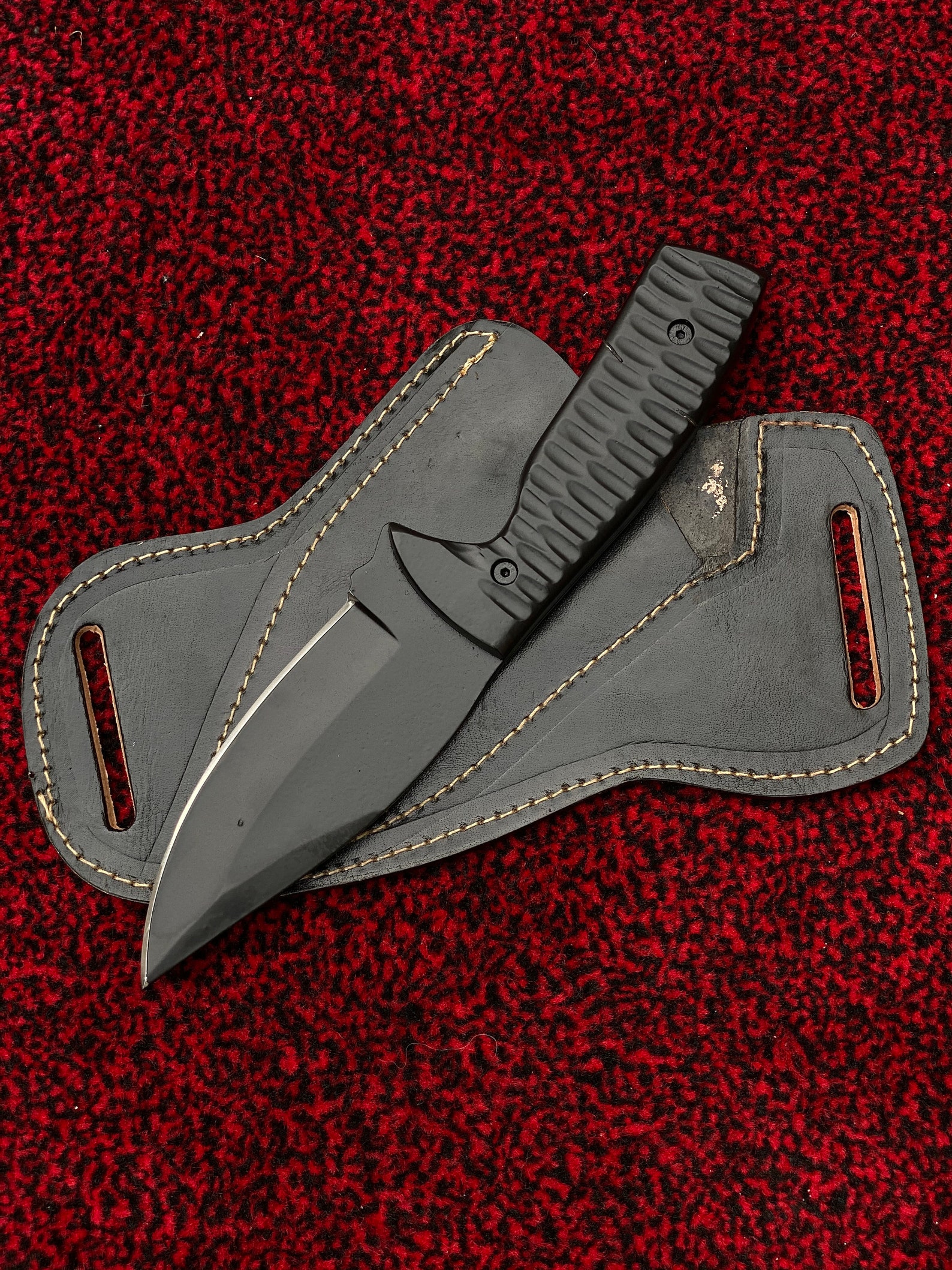 Powder Coated Hunting Knife Custom Handmade Steel Knife Etsy