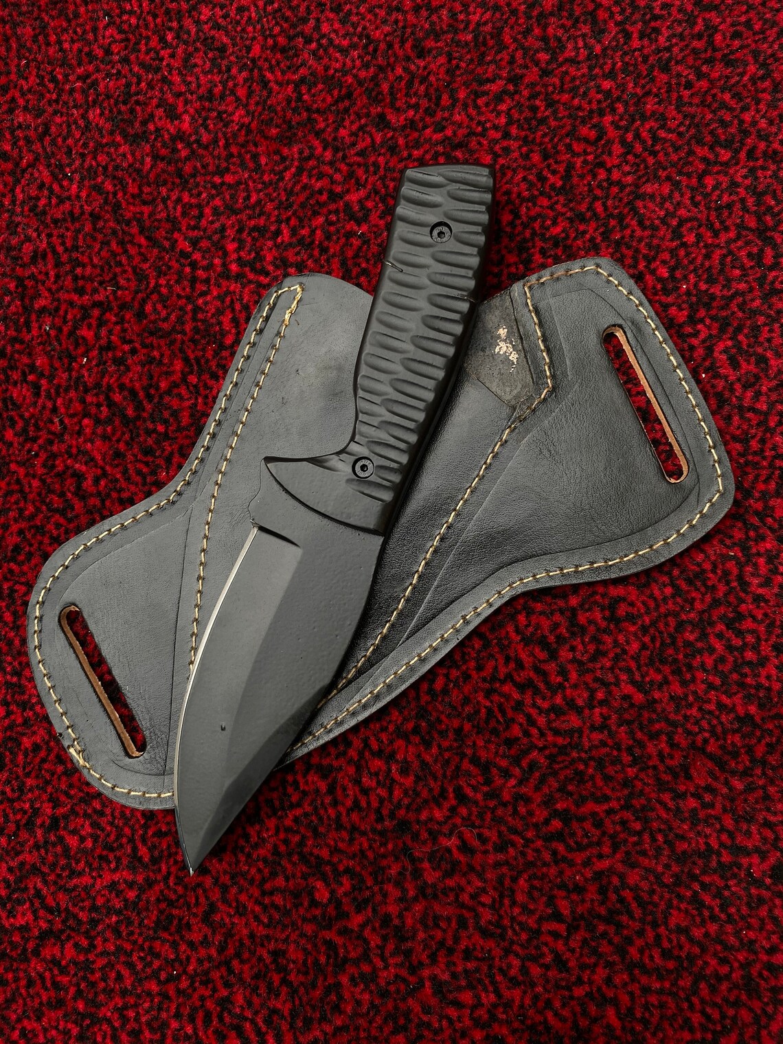 Powder Coated Hunting Knife Custom Handmade Steel Knife Etsy