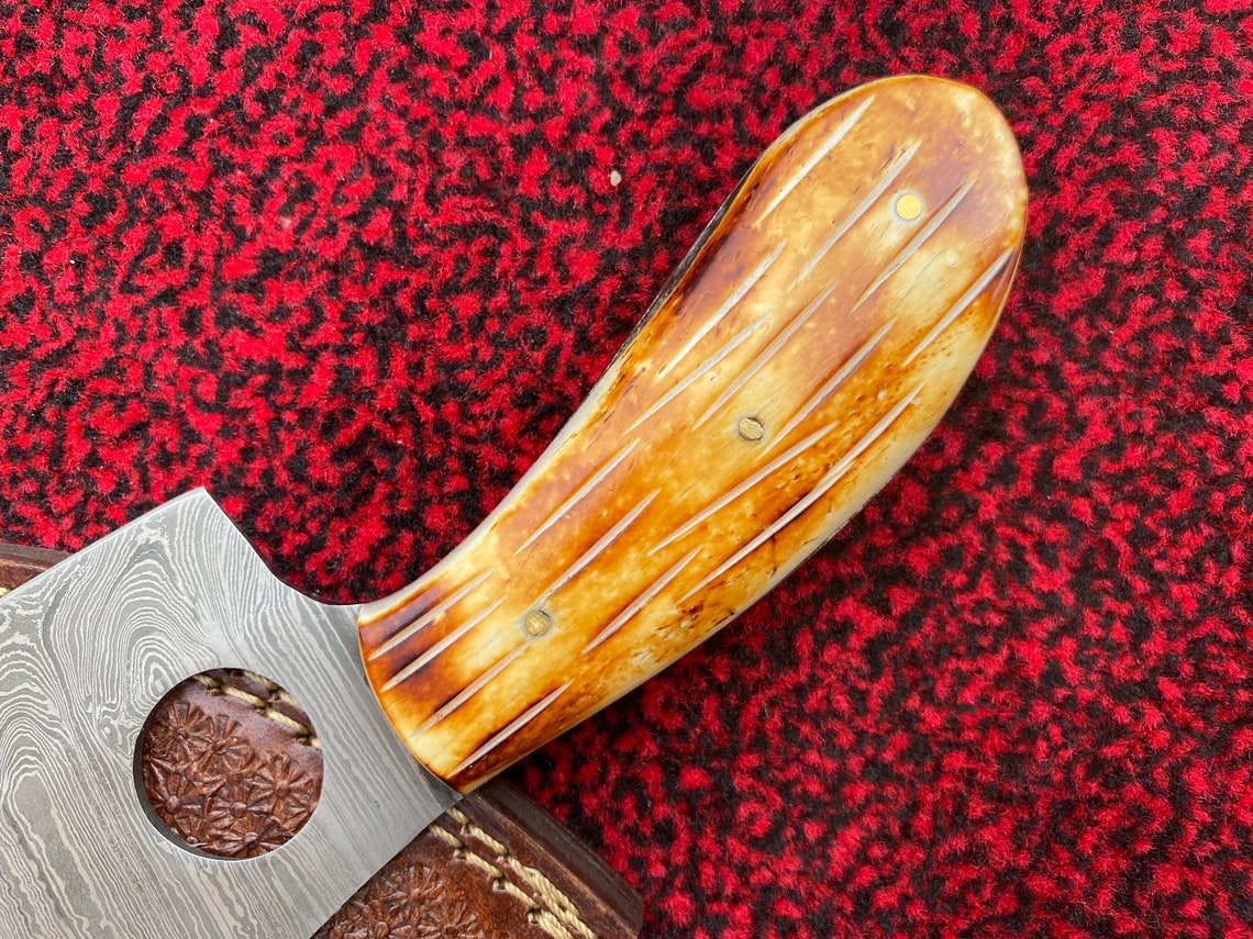 Gut Hook Skinning Knife custom Handmade Damascus Steel Knife Etsy