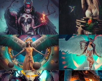 Paquete de tutoriales avanzados de Photoshop de fantasía