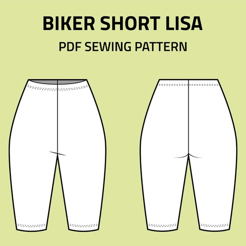 Biker Shorts Lisa PDF Sewing Pattern Sizes 34 52 Etsy
