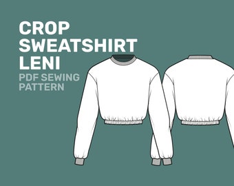 Cropped Sweatshirt PDF Sewing Pattern - Sizes S - XXL