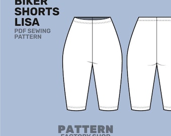 Lisa Biker Shorts naaipatroon (PDF) - Maten 34-52