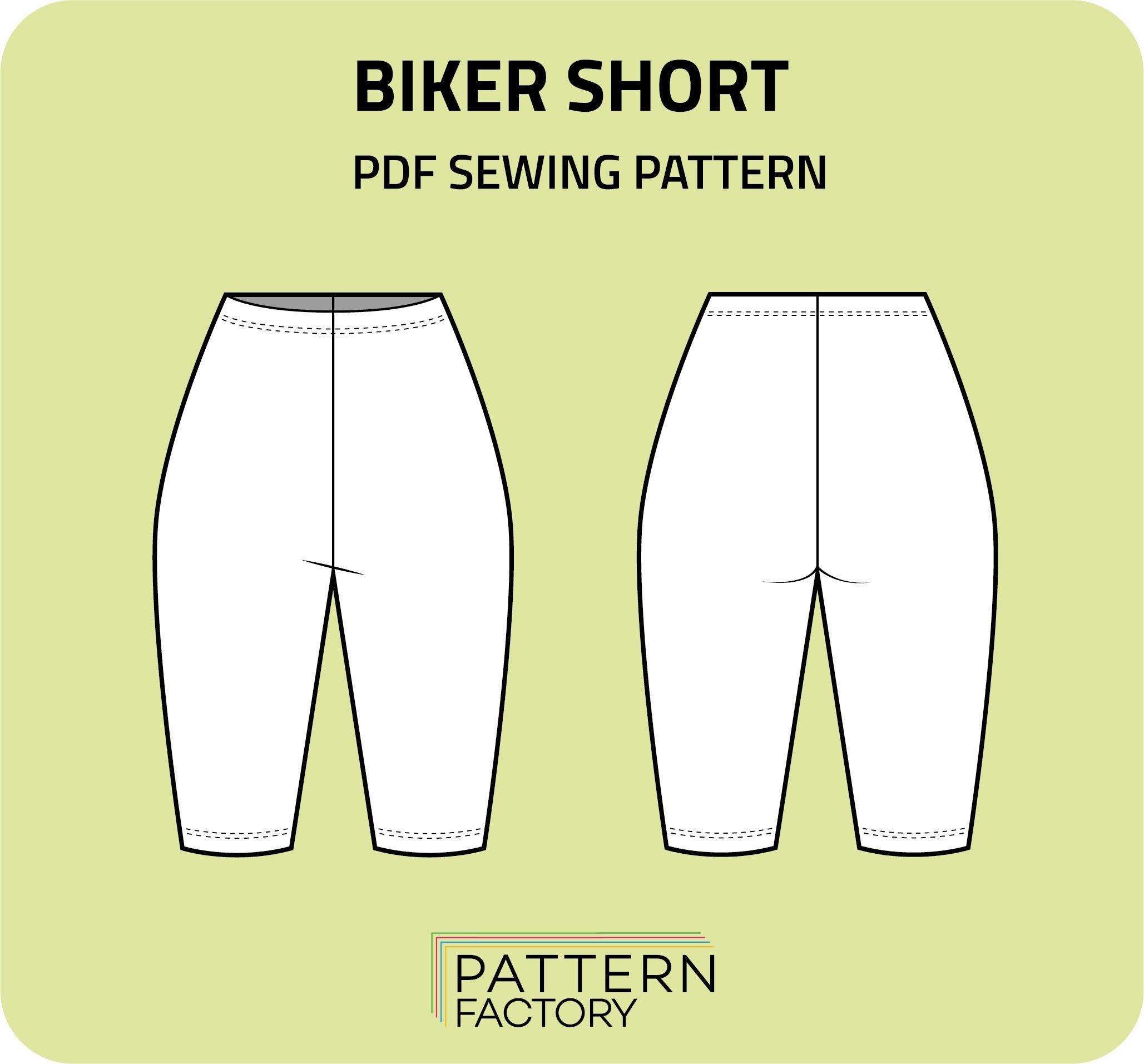 Patrón pantalón ciclista Biker Shorts PDF Sewing Pattern Etsy