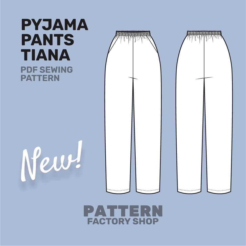 Wide Pants Tiana PDF Sewing Pattern - Sizes 34 -52 - Etsy