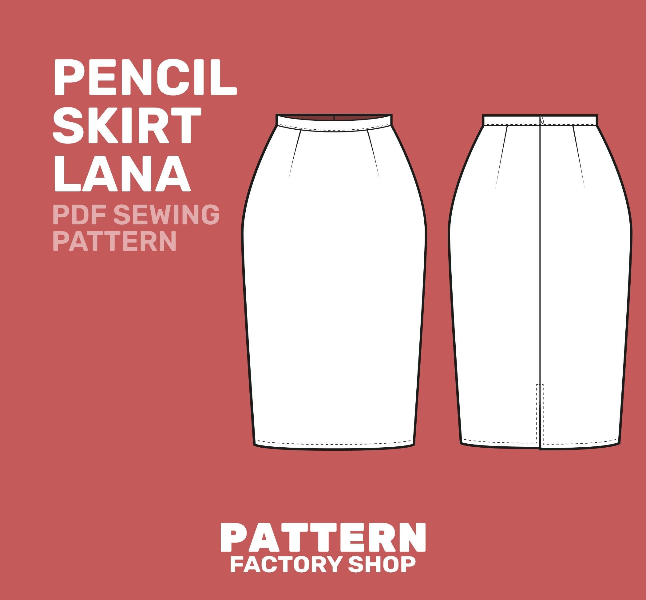 Cali midi skirt - PDF sewing pattern