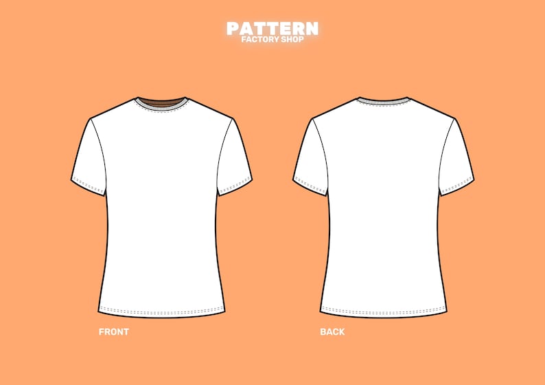 Basic Fitted T-Shirt Maddie long and short Sleeve PDF Sewing Pattern Sizes 34 52 image 2