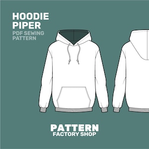 Hood Sweatshirt Piper PDF Sewing Pattern - Sizes S - XXL