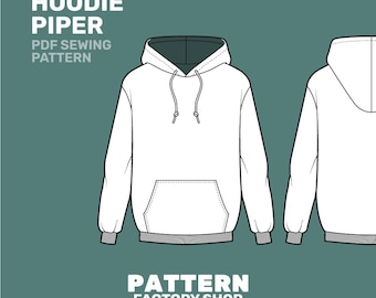 Capuchon sweatshirt Piper PDF naaipatroon - Maten S - XXL
